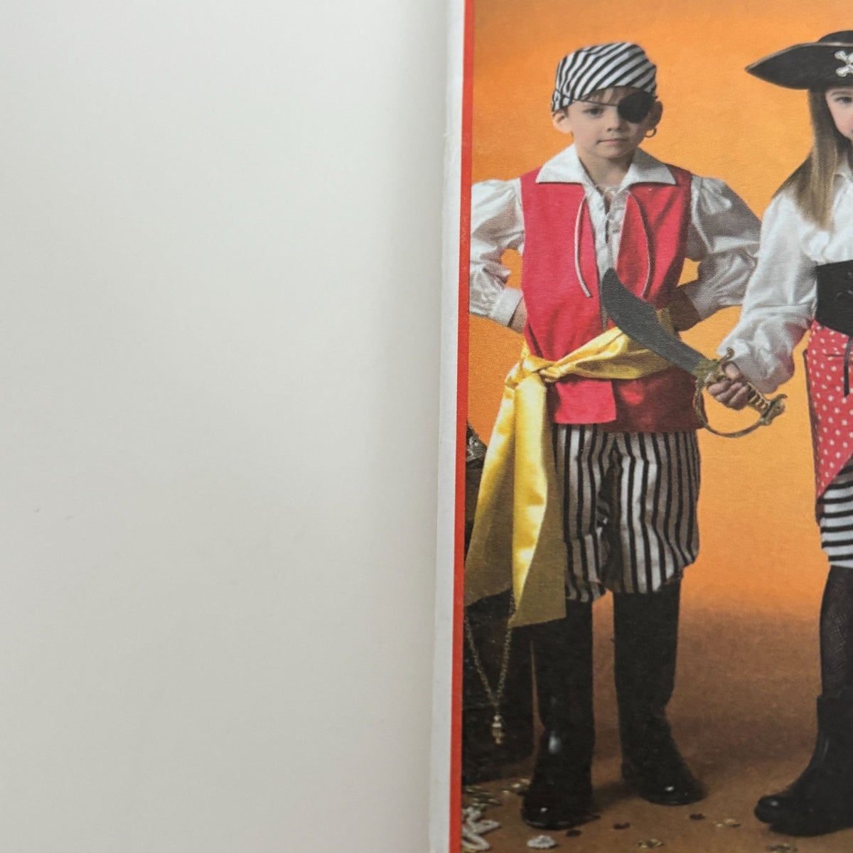 McCalls Sewing Pattern M4952 Pirate Costume Halloween Boys Girls Buccaneer Renaissance Uncut Kids 3-8