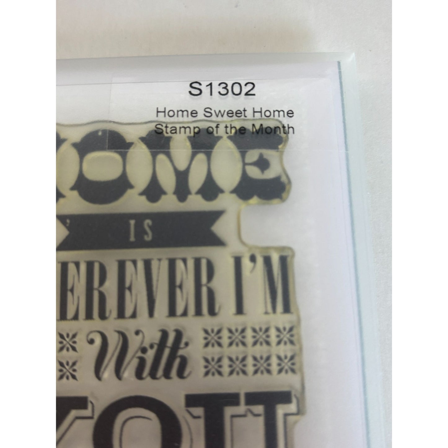 CTMH Acrylic Stamp Set Home Sweet Home Jane Austen Quote House My Acrylix S1302