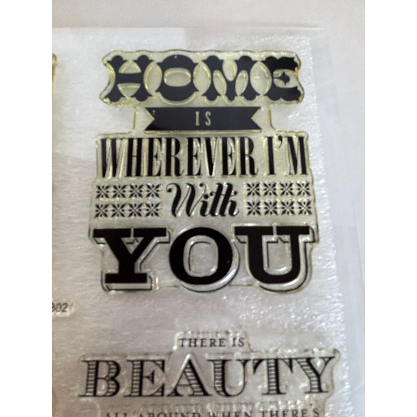 CTMH Acrylic Stamp Set Home Sweet Home Jane Austen Quote House My Acrylix S1302