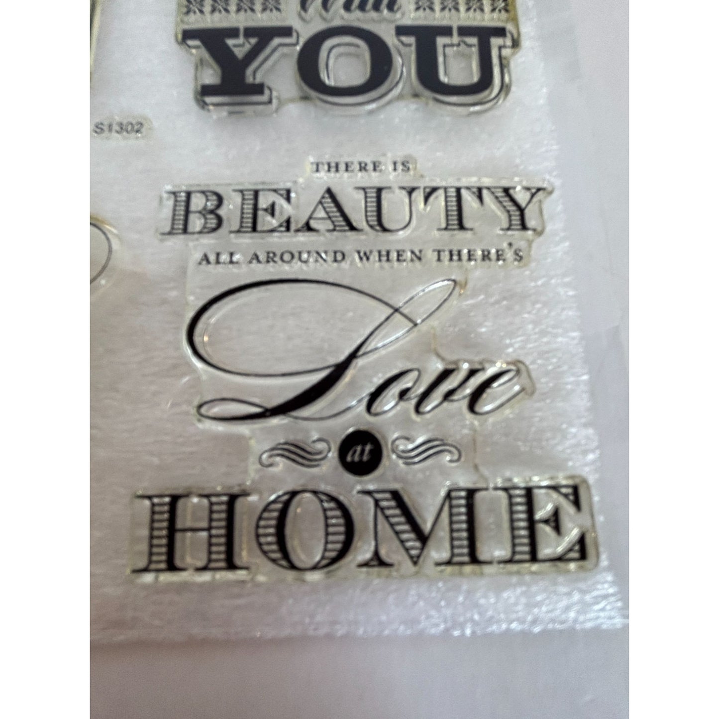 CTMH Acrylic Stamp Set Home Sweet Home Jane Austen Quote House My Acrylix S1302