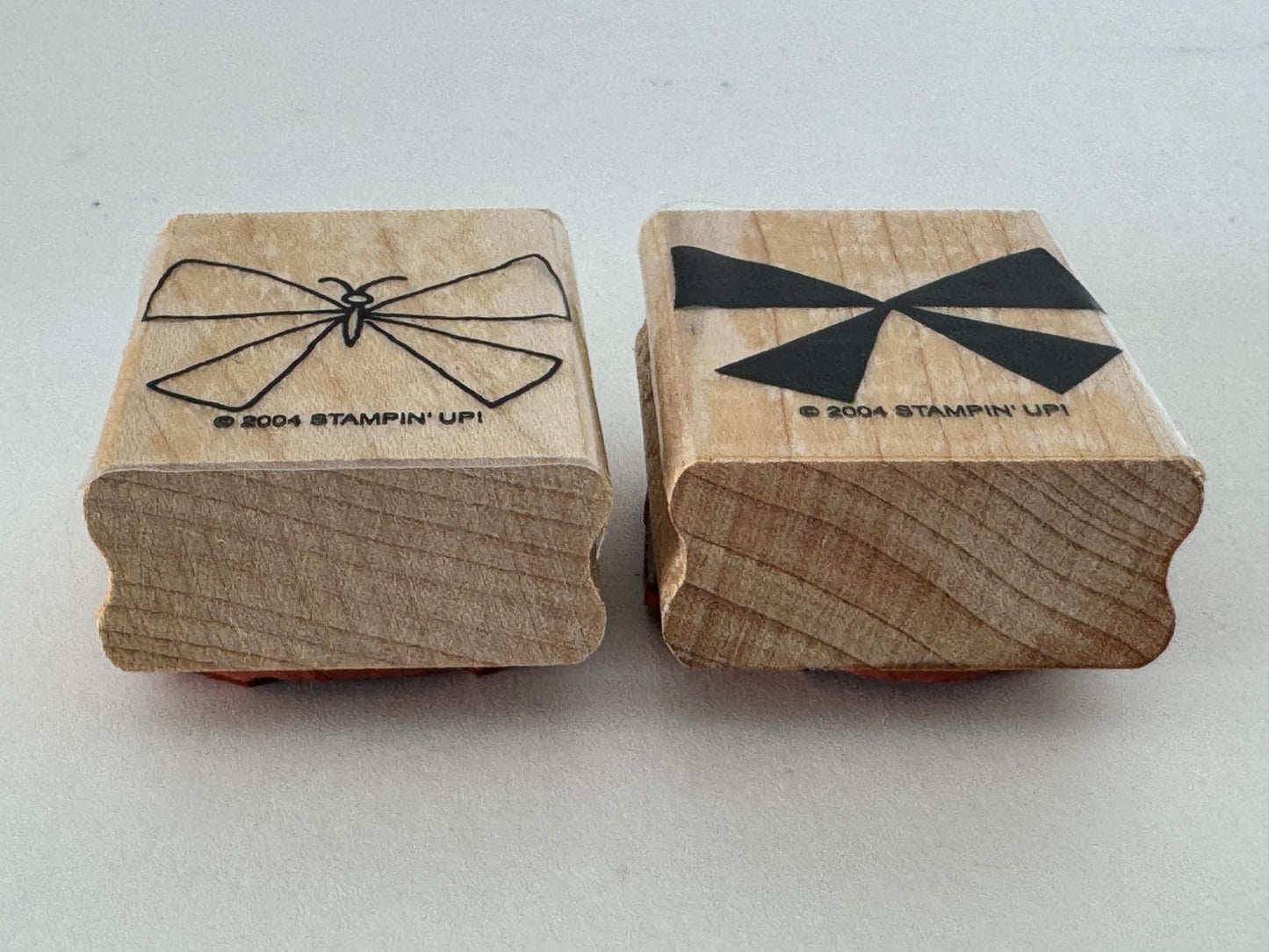 Stampin Up Rubber Stamps Butterfly Bow Nature 2 Step Spring Card Making Wooden