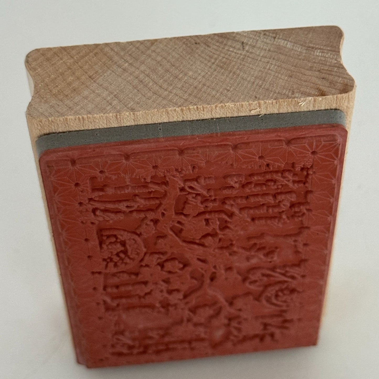 Hampton Art Rubber Wood Stamp Cherry Blossoms Branch Postmark Asian Theme Spring