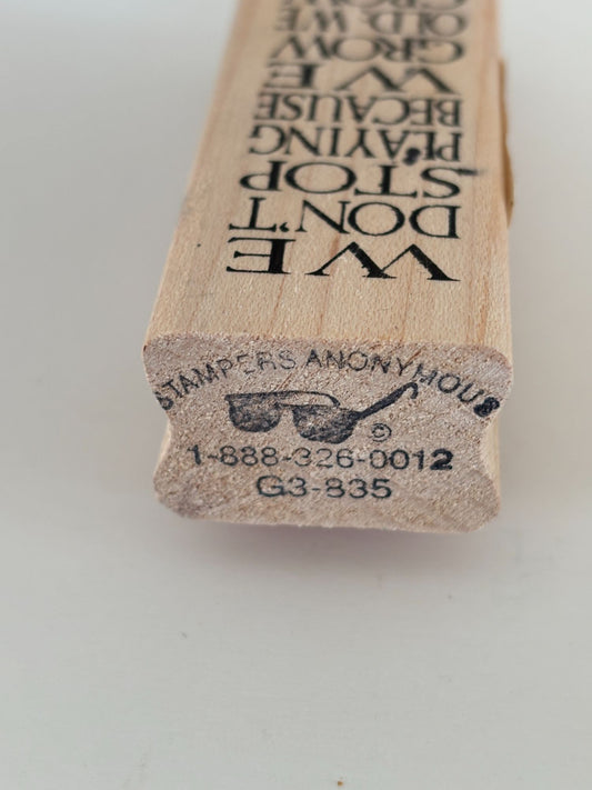 Stampers Anonymous Rubber Stamp Artfully Scribed Birthday Card Making Age Words