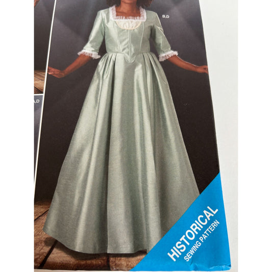 Simplicity Pattern S925118th Century Historical Costume Dress Corset 14-22 UC