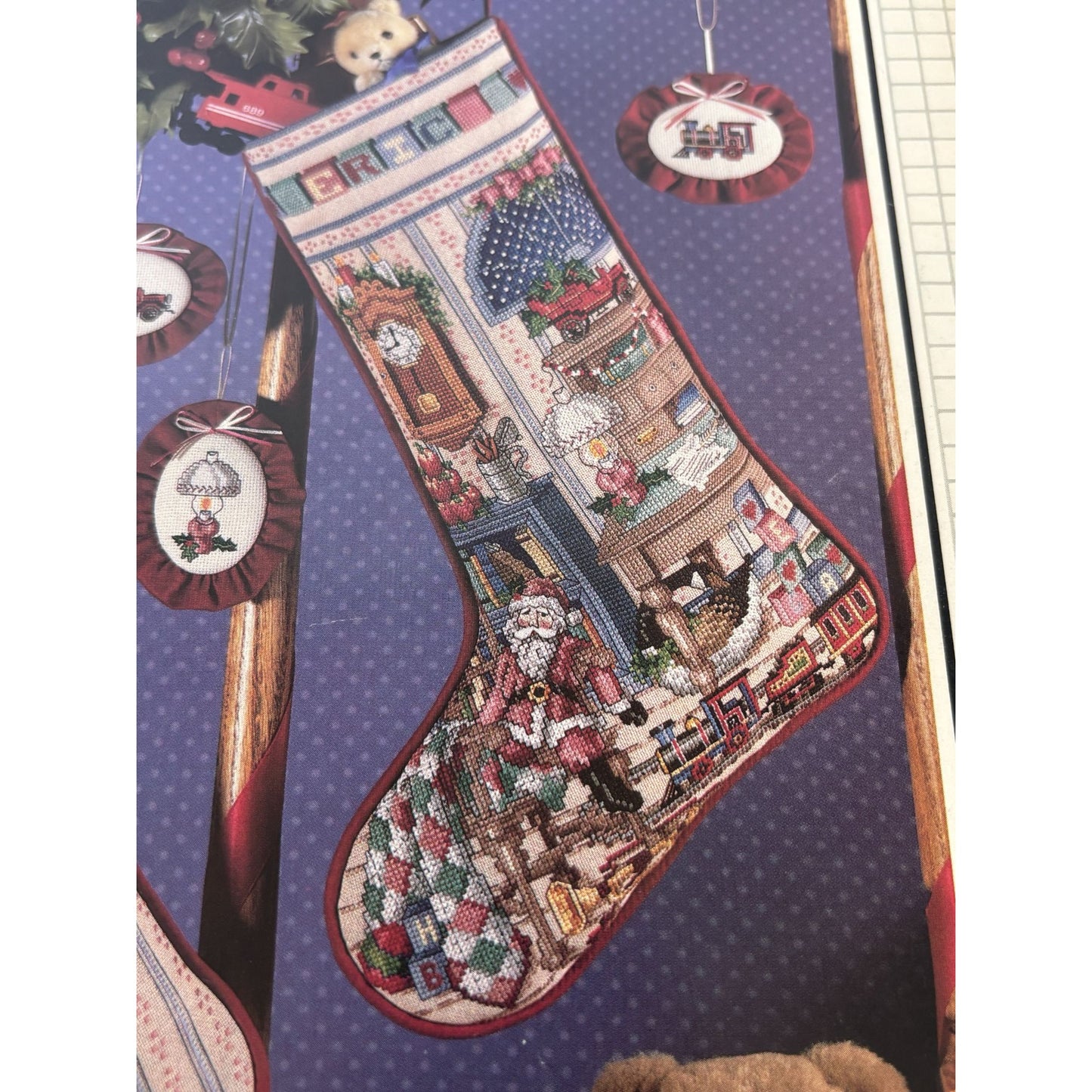 Cross Stitch and Country Crafts Magazine Christmas Stockings Pattern July 1988