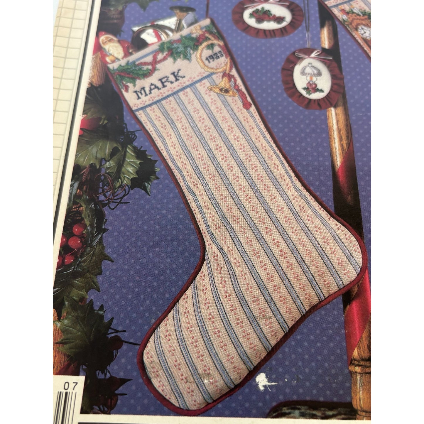 Cross Stitch and Country Crafts Magazine Christmas Stockings Pattern July 1988
