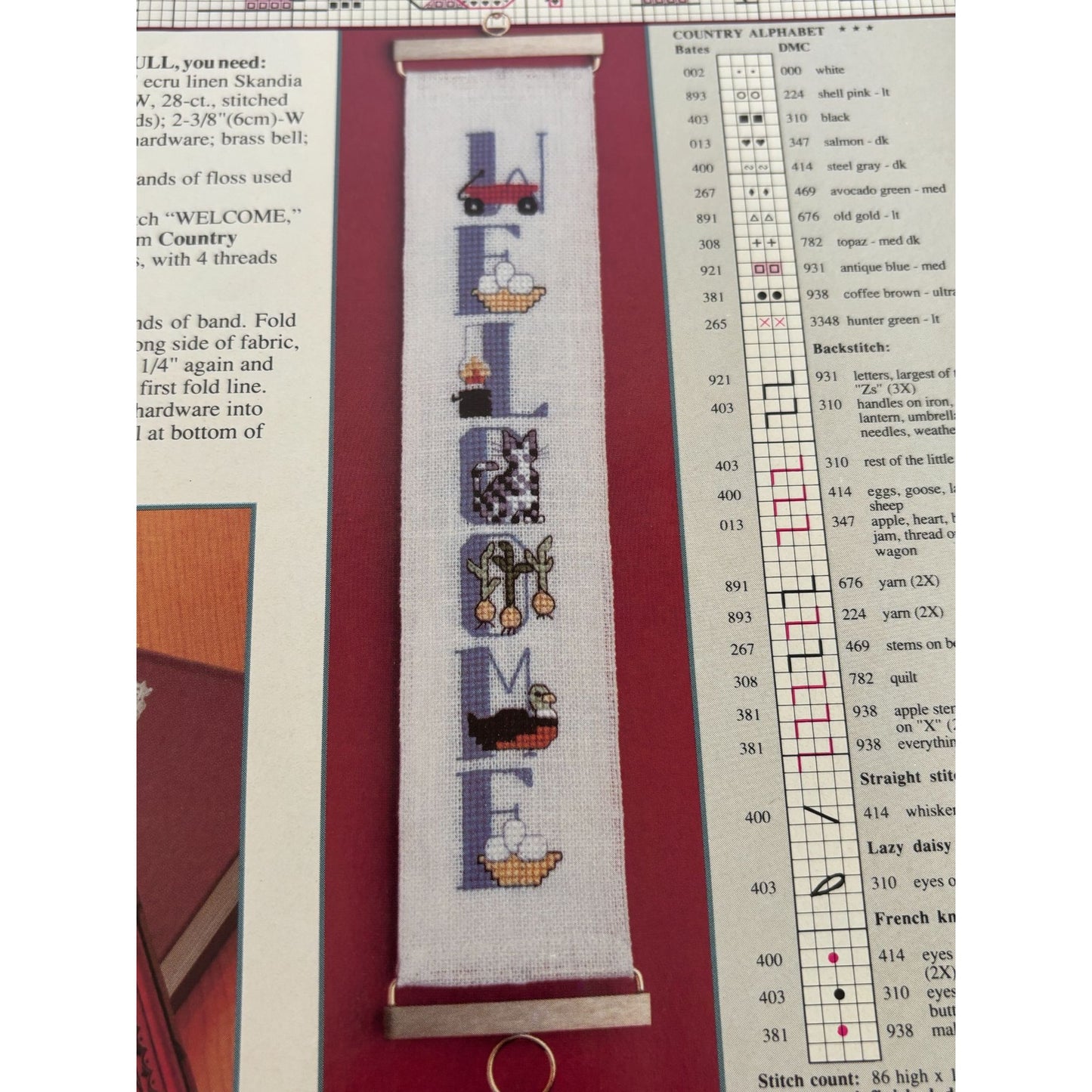 Cross Stitch and Country Crafts Magazine Christmas Stockings Pattern July 1988