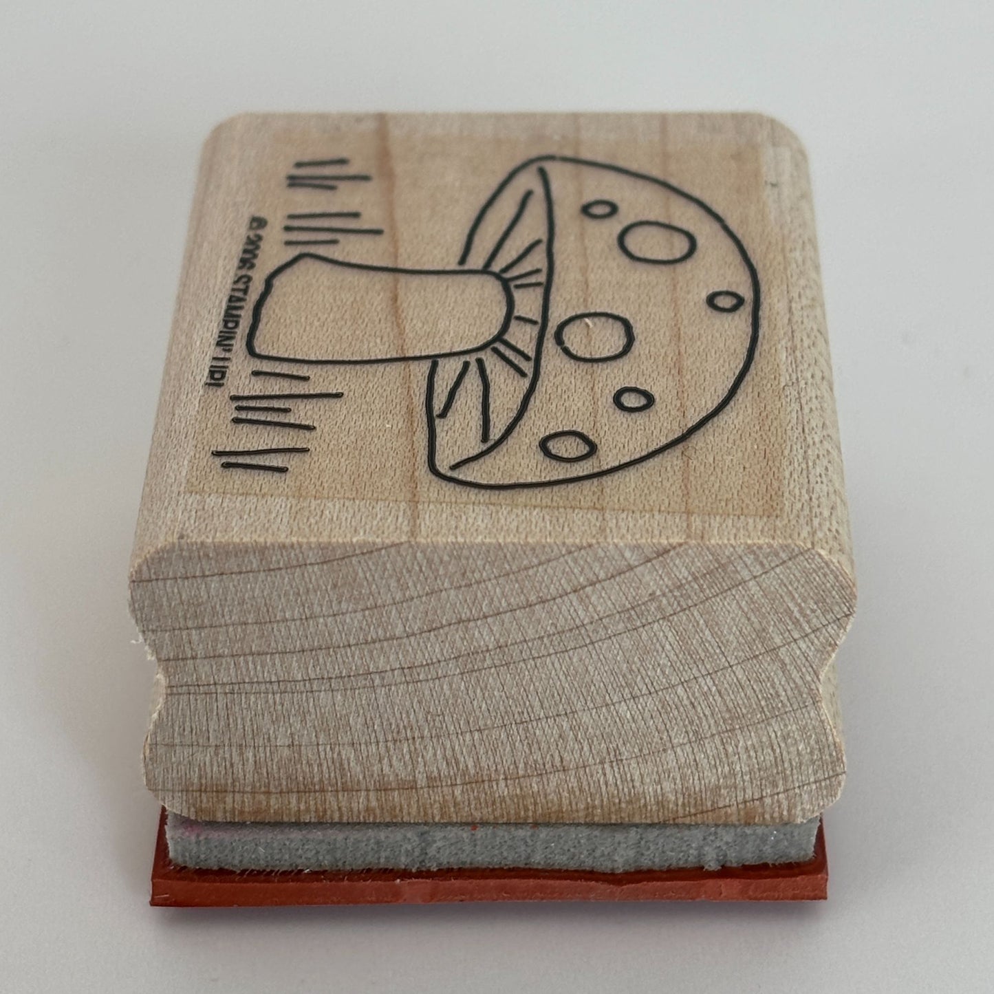 Stampin Up Wood Rubber Stamp Mushroom Forest Food Forage Woodland Toadstool