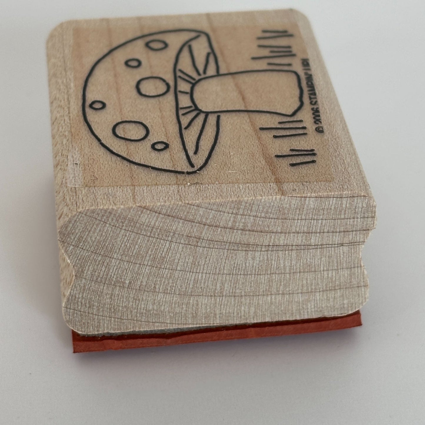 Stampin Up Wood Rubber Stamp Mushroom Forest Food Forage Woodland Toadstool