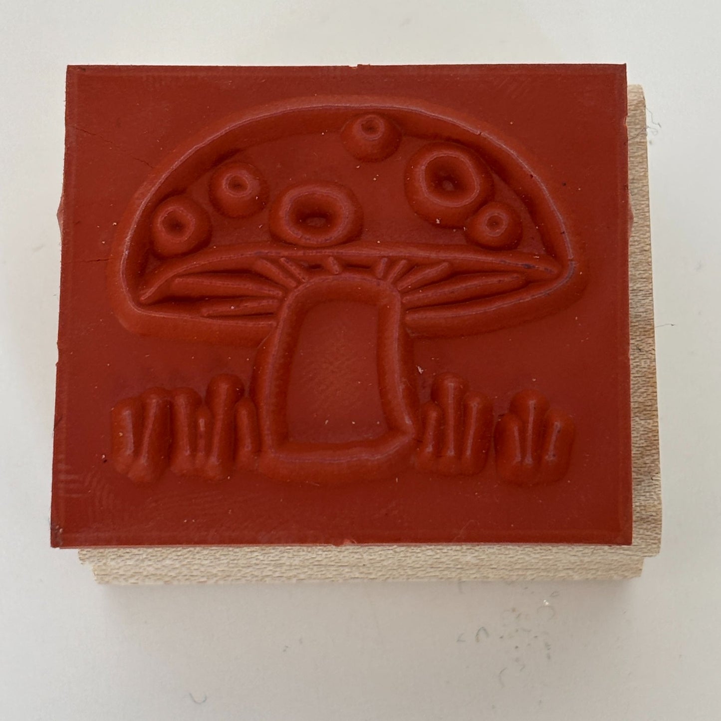 Stampin Up Wood Rubber Stamp Mushroom Forest Food Forage Woodland Toadstool