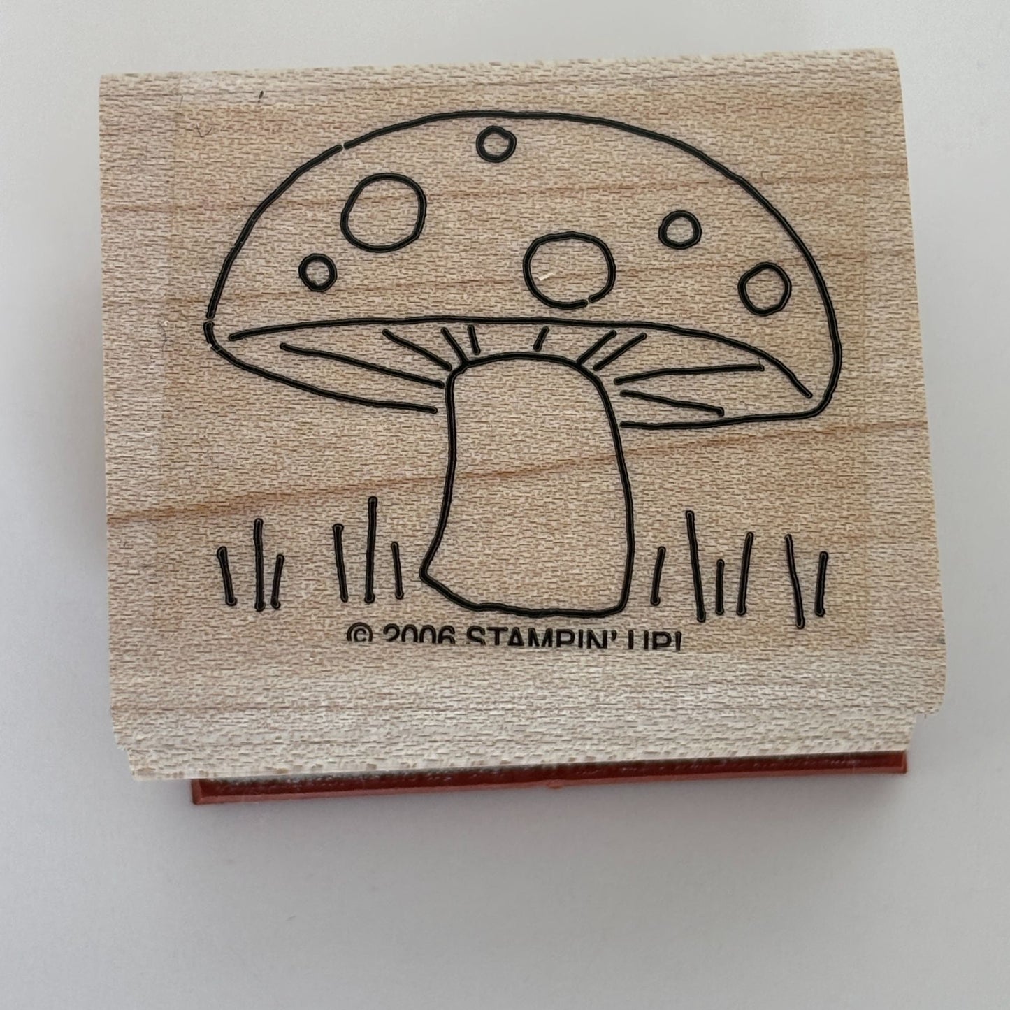 Stampin Up Wood Rubber Stamp Mushroom Forest Food Forage Woodland Toadstool