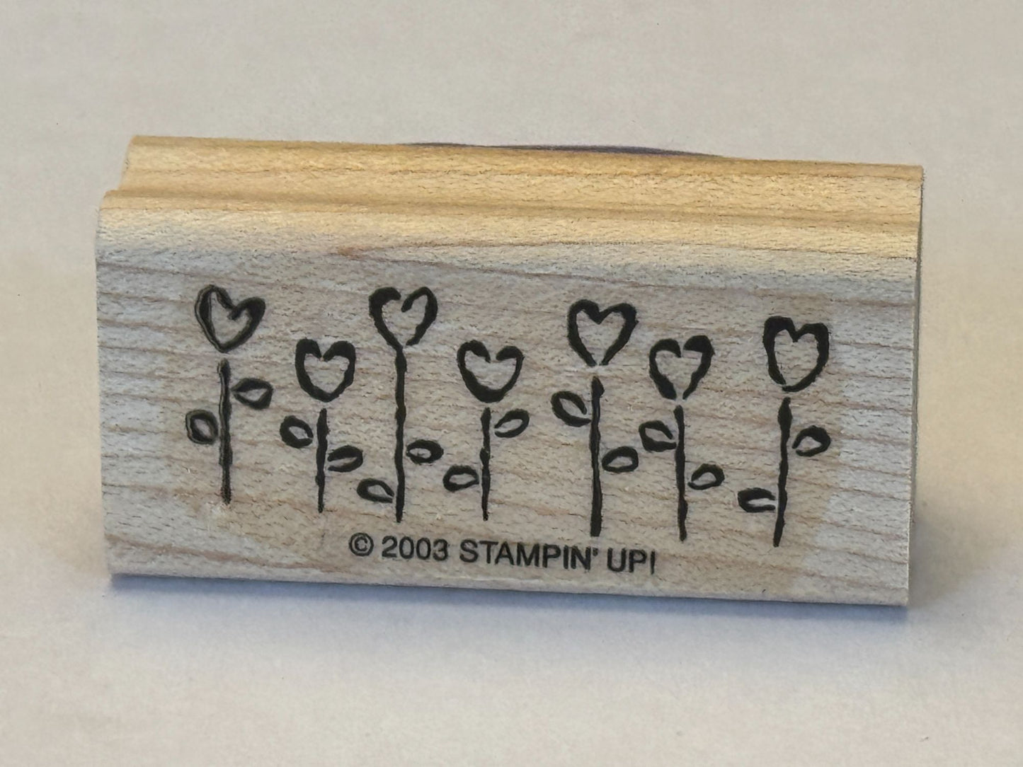 Stampin Up Rubber Stamp Heart Shaped Flowers Valentines Day Border Card Making