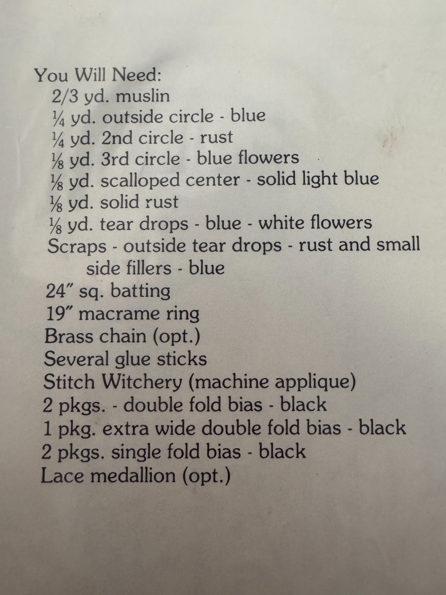 Garrison Goose Girl Creations Quilting Pattern Round Quilted Stained Glass 1980s