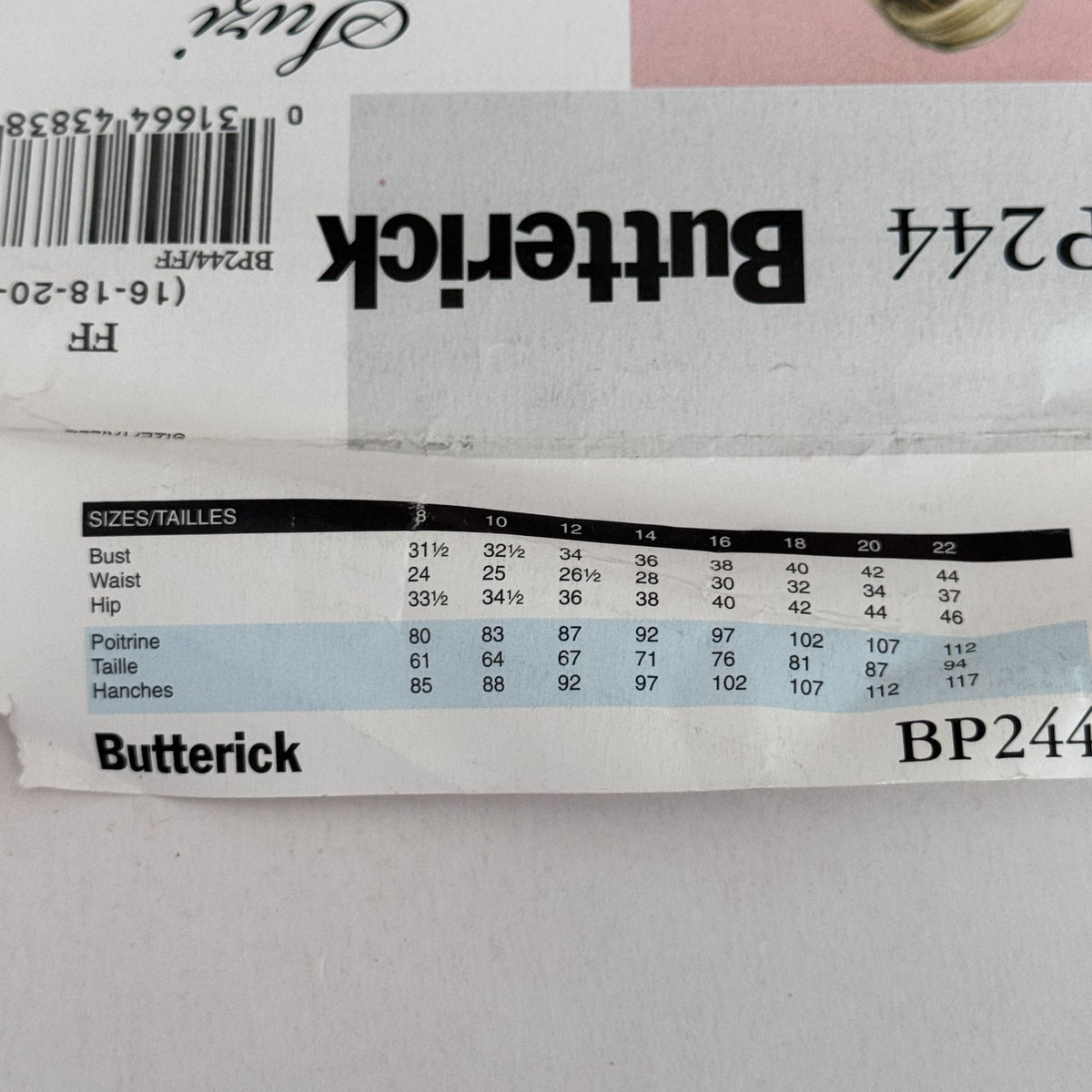 Butterick Sewing Pattern BP244 Suzi Chin Formal Evening Cocktail Dress 16-22 Easy Uncut Prom