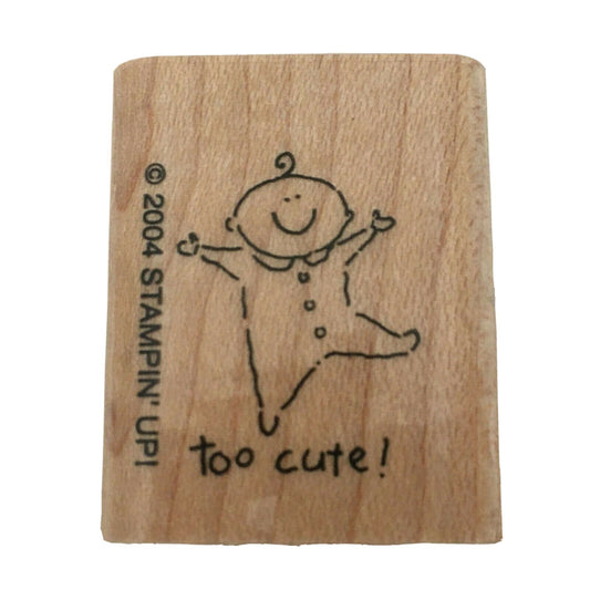 Stampin Up Stamp Too Cute Baby Card Making Craft Curly Hair Dancing in Pajamas