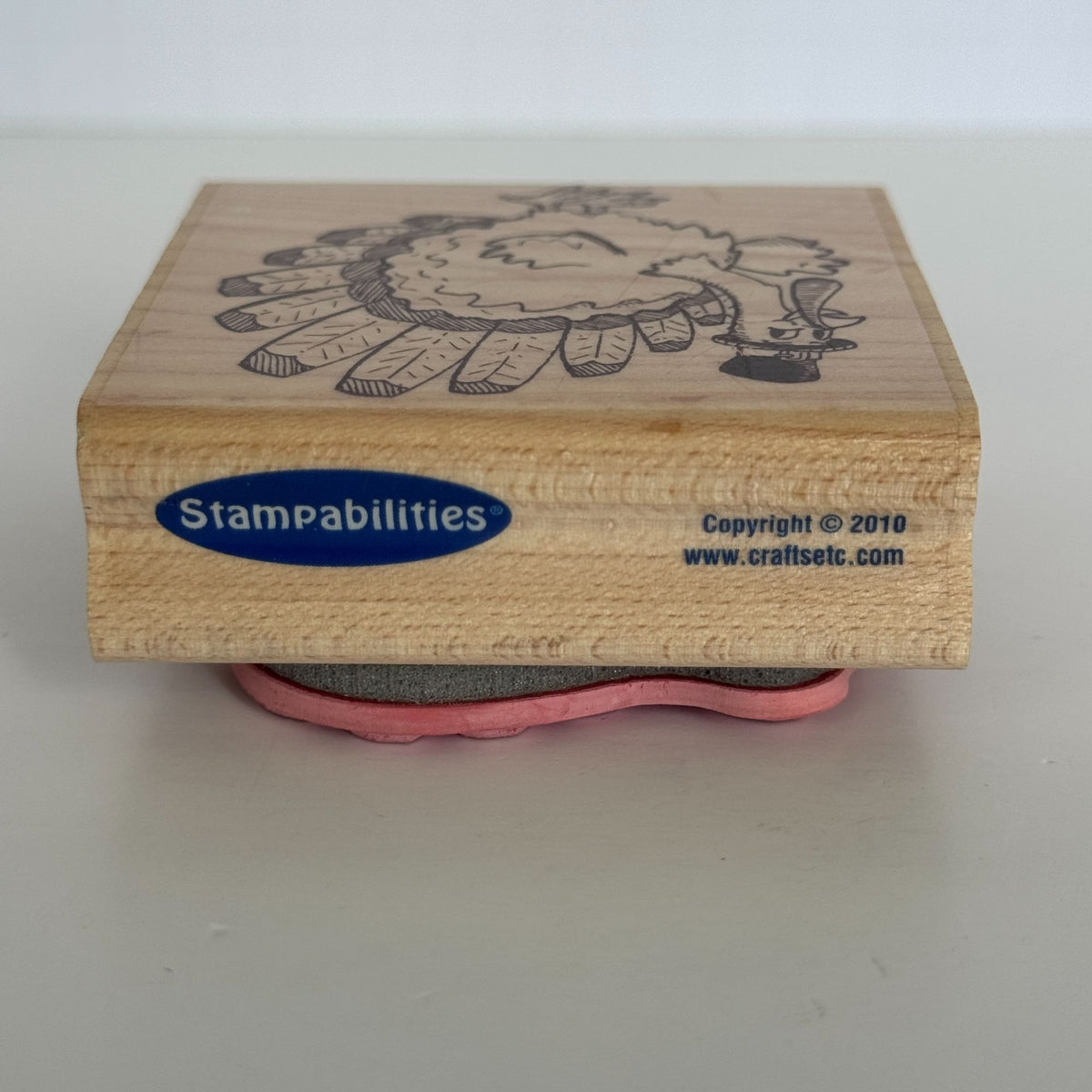 Stampabilities Rubber Stamp Sketchy Turkey Thanksgiving Greetings Card Making Fall Wood Mounted