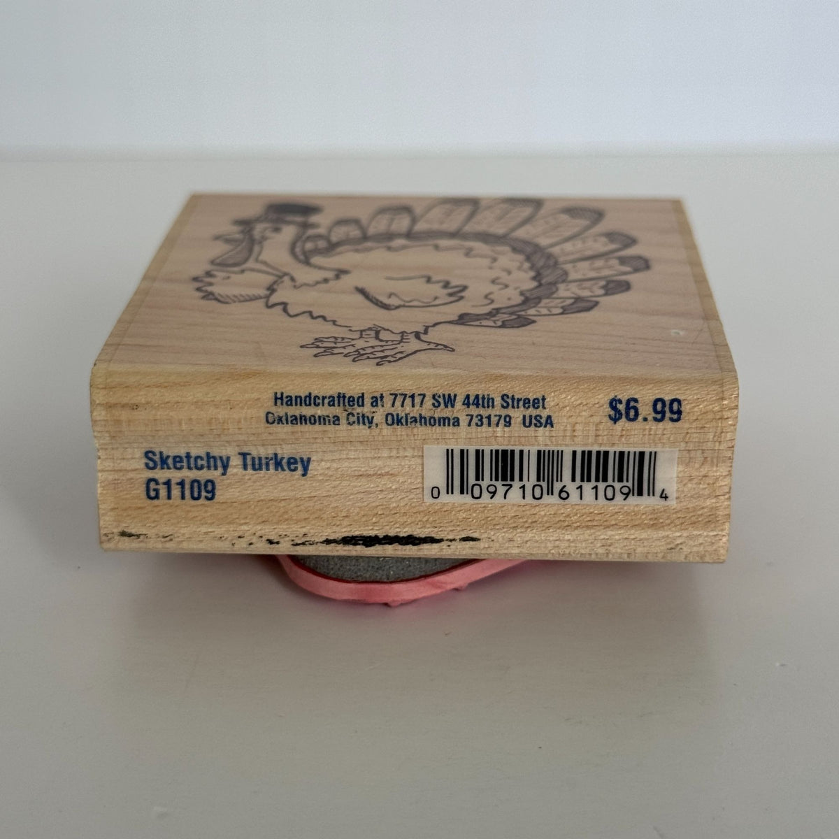 Stampabilities Rubber Stamp Sketchy Turkey Thanksgiving Greetings Card Making Fall Wood Mounted
