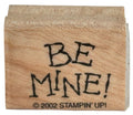 Stampin Up Rubber Stamp Be Mine Valentines Day Card Making Crafting Wood Mounted