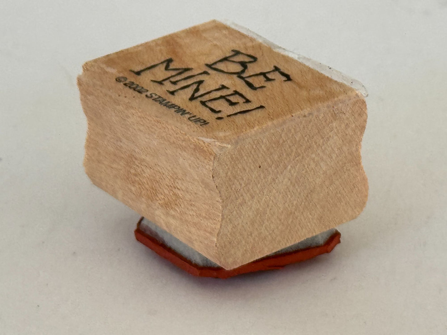 Stampin Up Rubber Stamp Be Mine Valentines Day Card Making Crafting Wood Mounted