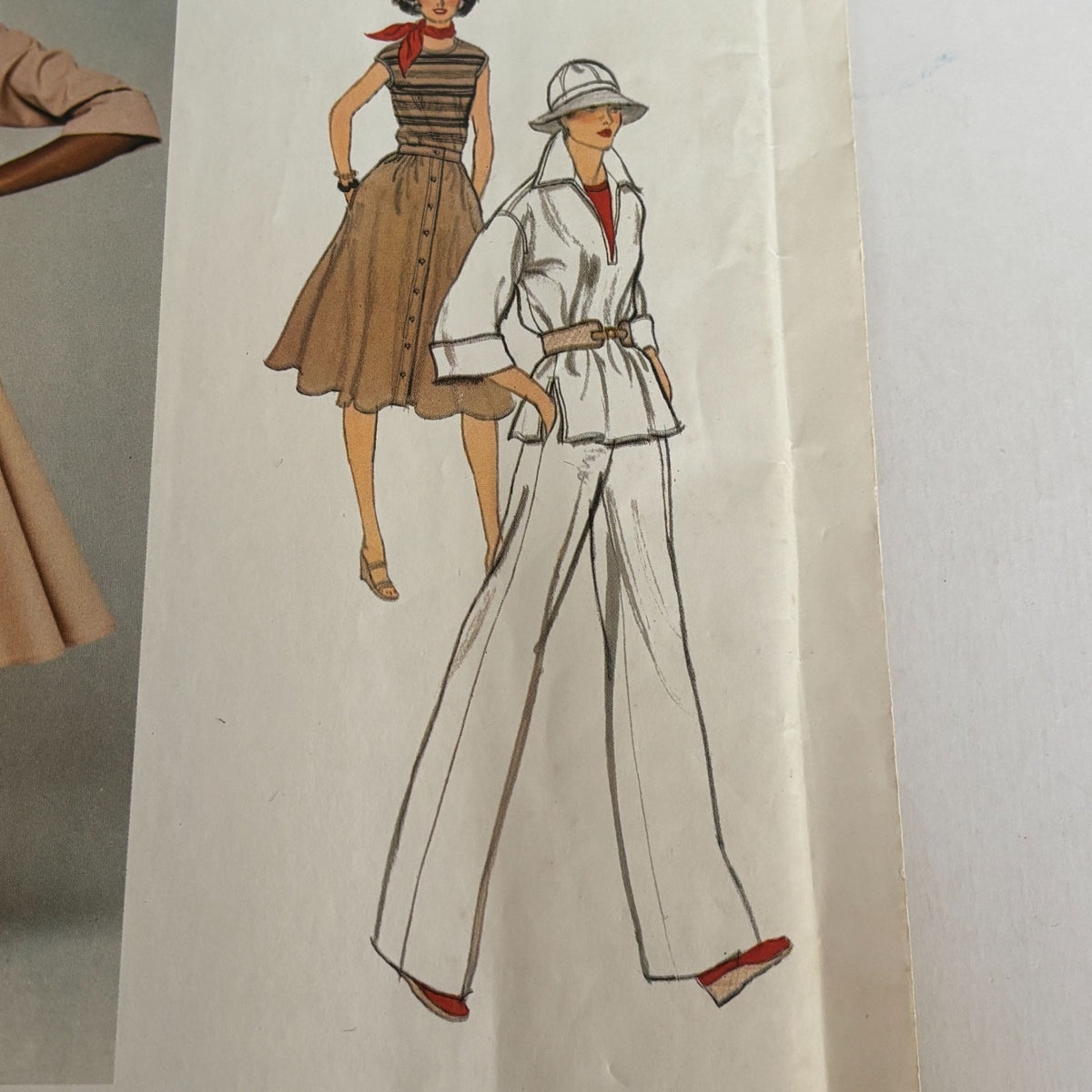 Vogue Sewing Pattern 1387 American Designer Anne Klein 1970s Top Pants Size 8 Uncut