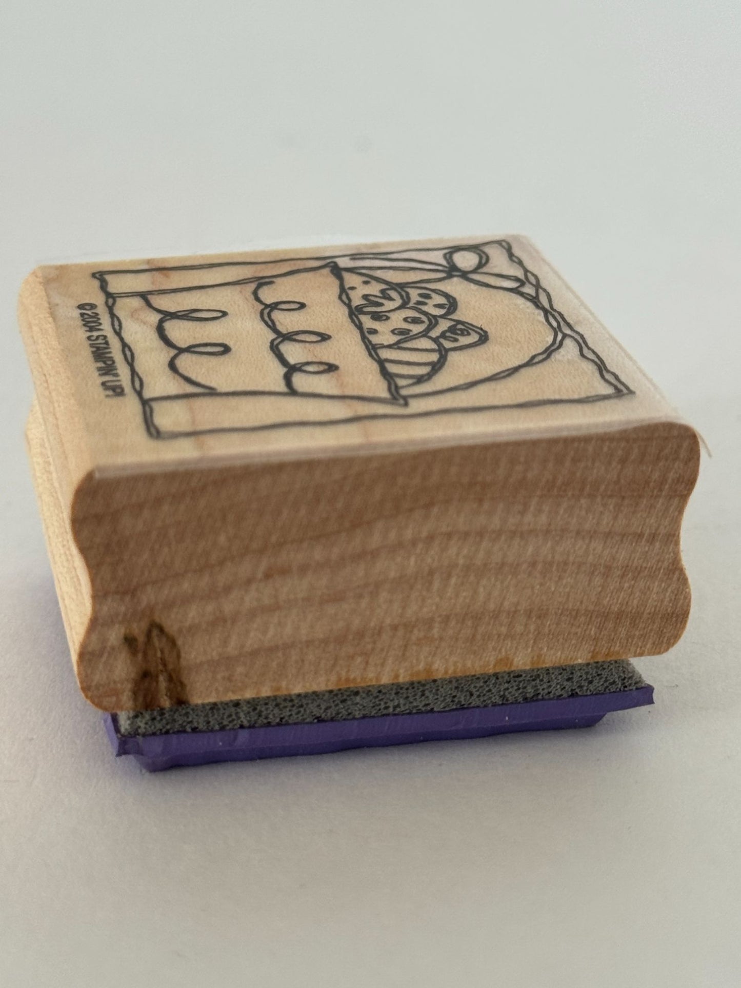 Stampin Up Rubber Stamp Easter Eggs Basket Card Making Spring Wood Mounted Craft