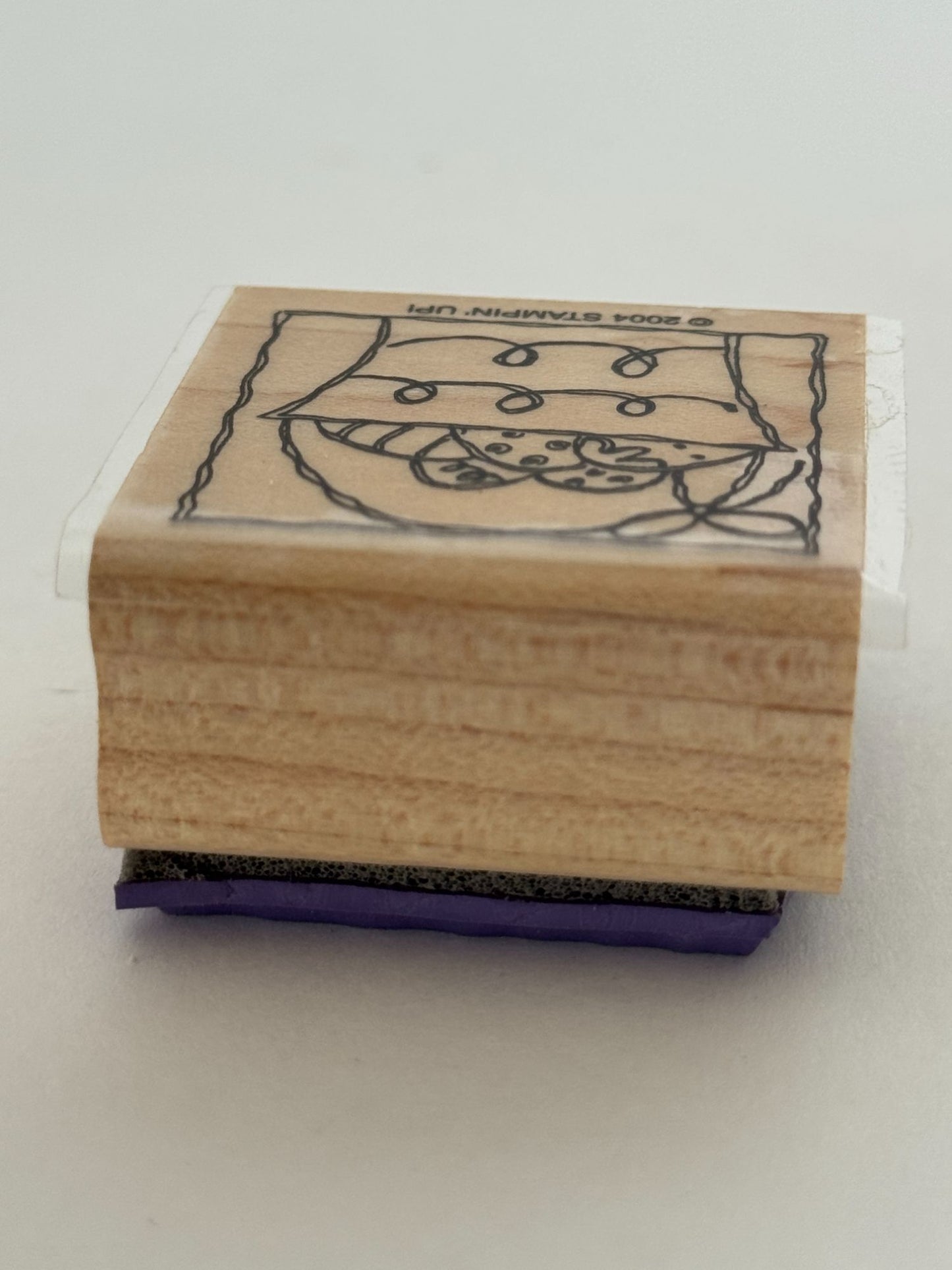 Stampin Up Rubber Stamp Easter Eggs Basket Card Making Spring Wood Mounted Craft