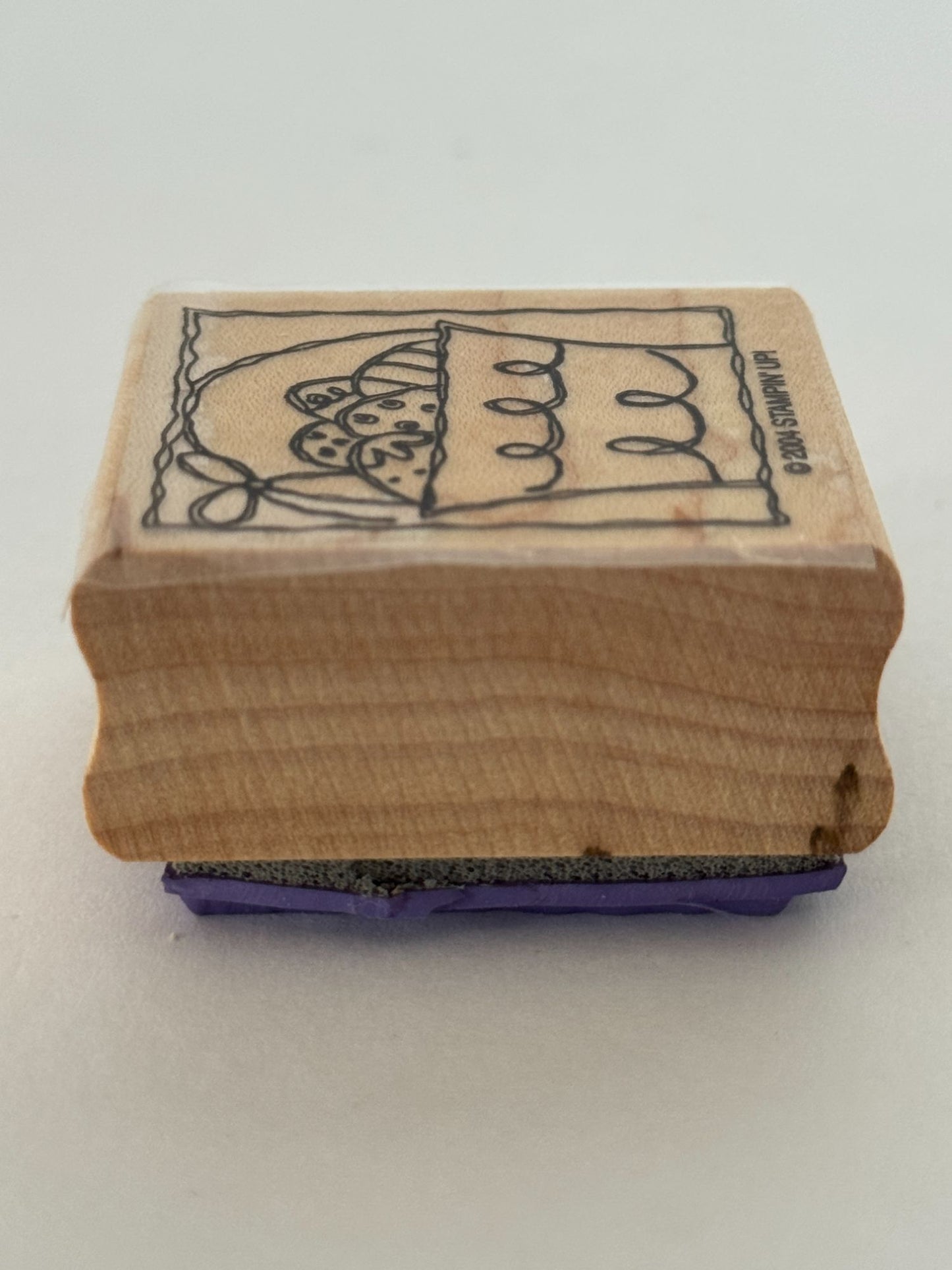 Stampin Up Rubber Stamp Easter Eggs Basket Card Making Spring Wood Mounted Craft