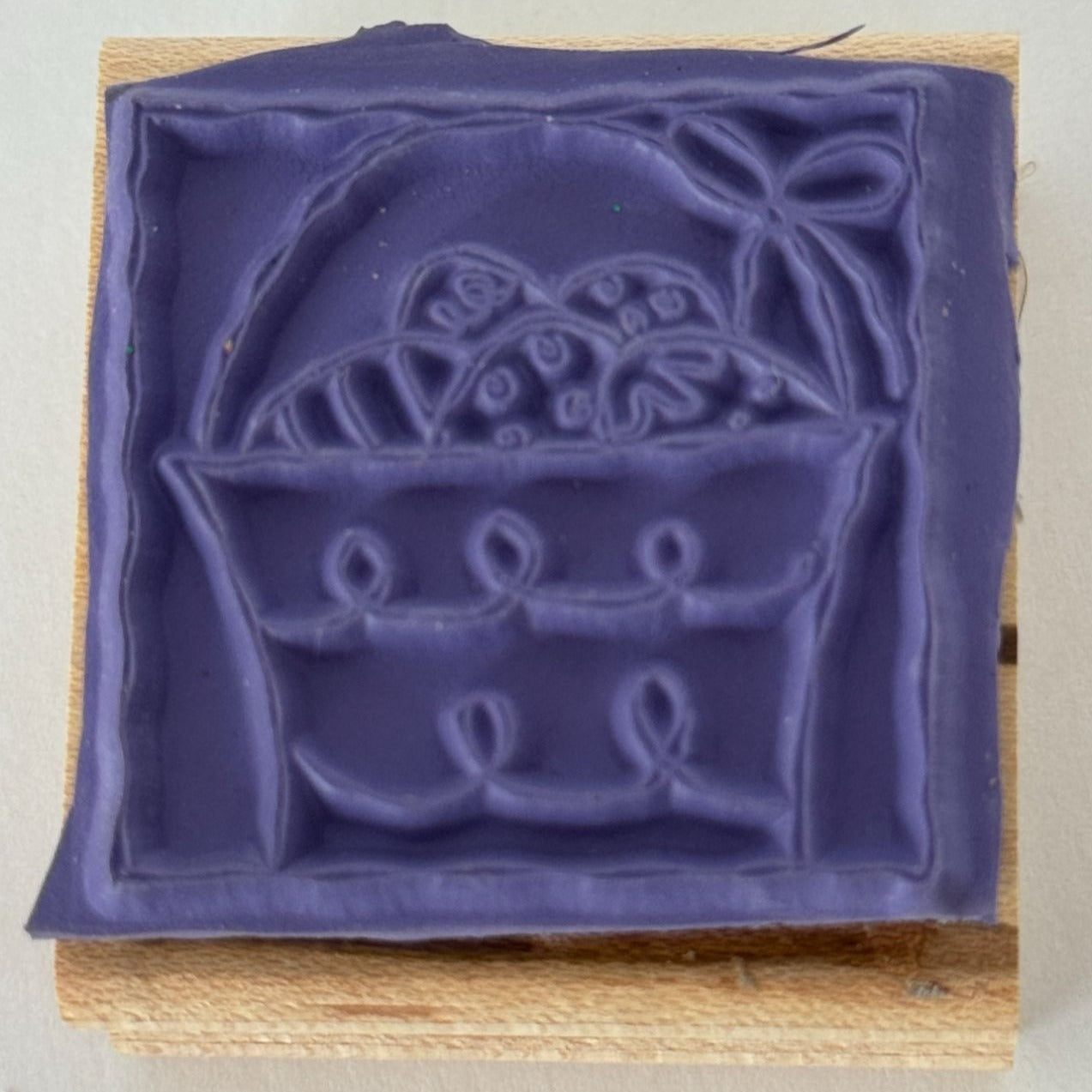 Stampin Up Rubber Stamp Easter Eggs Basket Card Making Spring Wood Mounted Craft