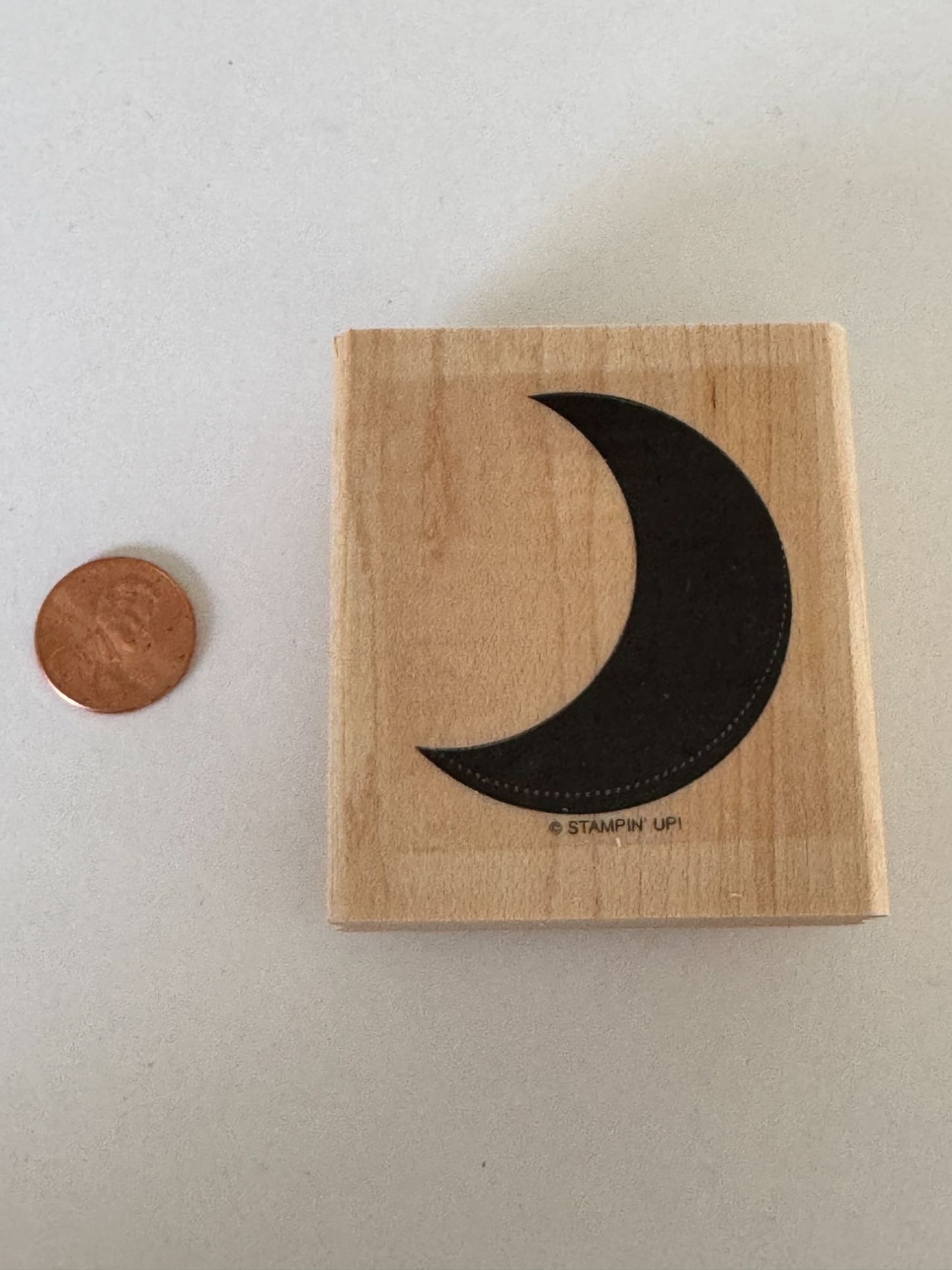 Stampin Up Rubber Stamp Crescent Moon Silhouette Night Sky Card Making Craft