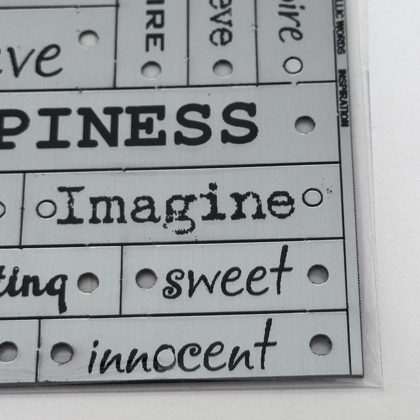 DieCuts with a View Metallic Accents Inspiration Words Embellishments Dream Believe Happiness Imagine Exhilarating