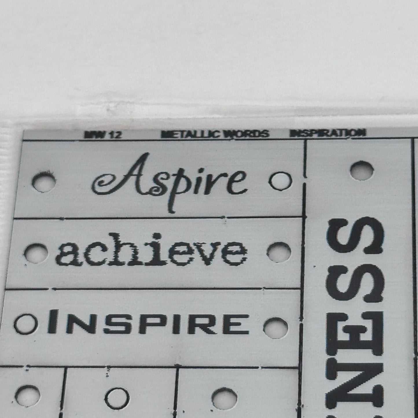 DieCuts with a View Metallic Accents Inspiration Words Embellishments Dream Believe Happiness Imagine Exhilarating