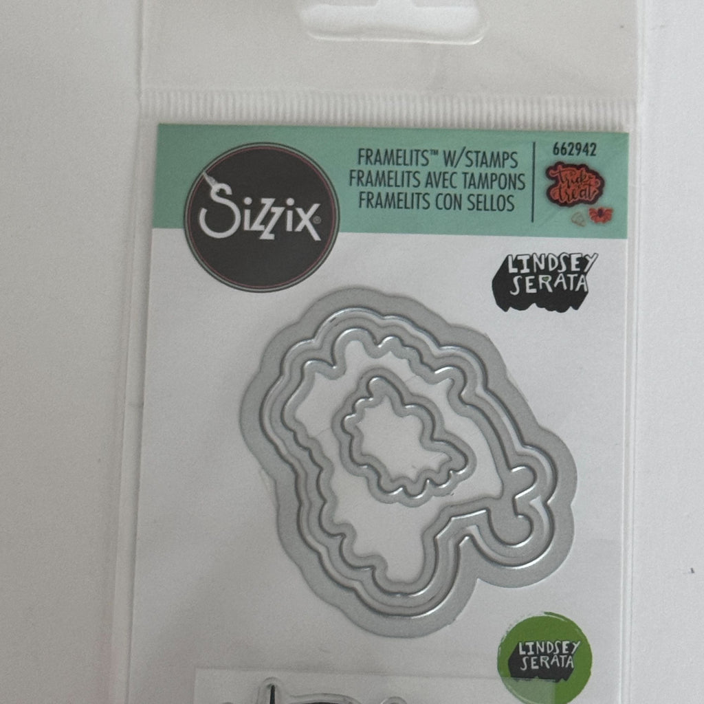 Sizzix Framelits Dies and Clear Stamps Set Trick or Treat Halloween Spider Candy Cardmaking