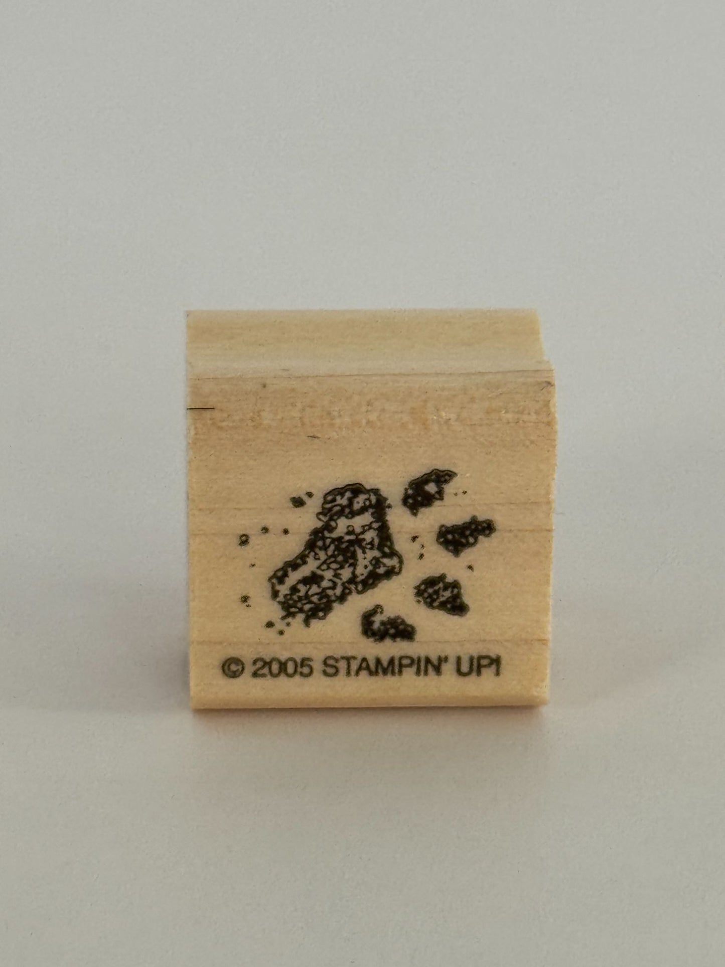 Stampin Up Wood Rubber Stamps Set Cattitude Cat Yarn Fish Bowl Paw Print Funny