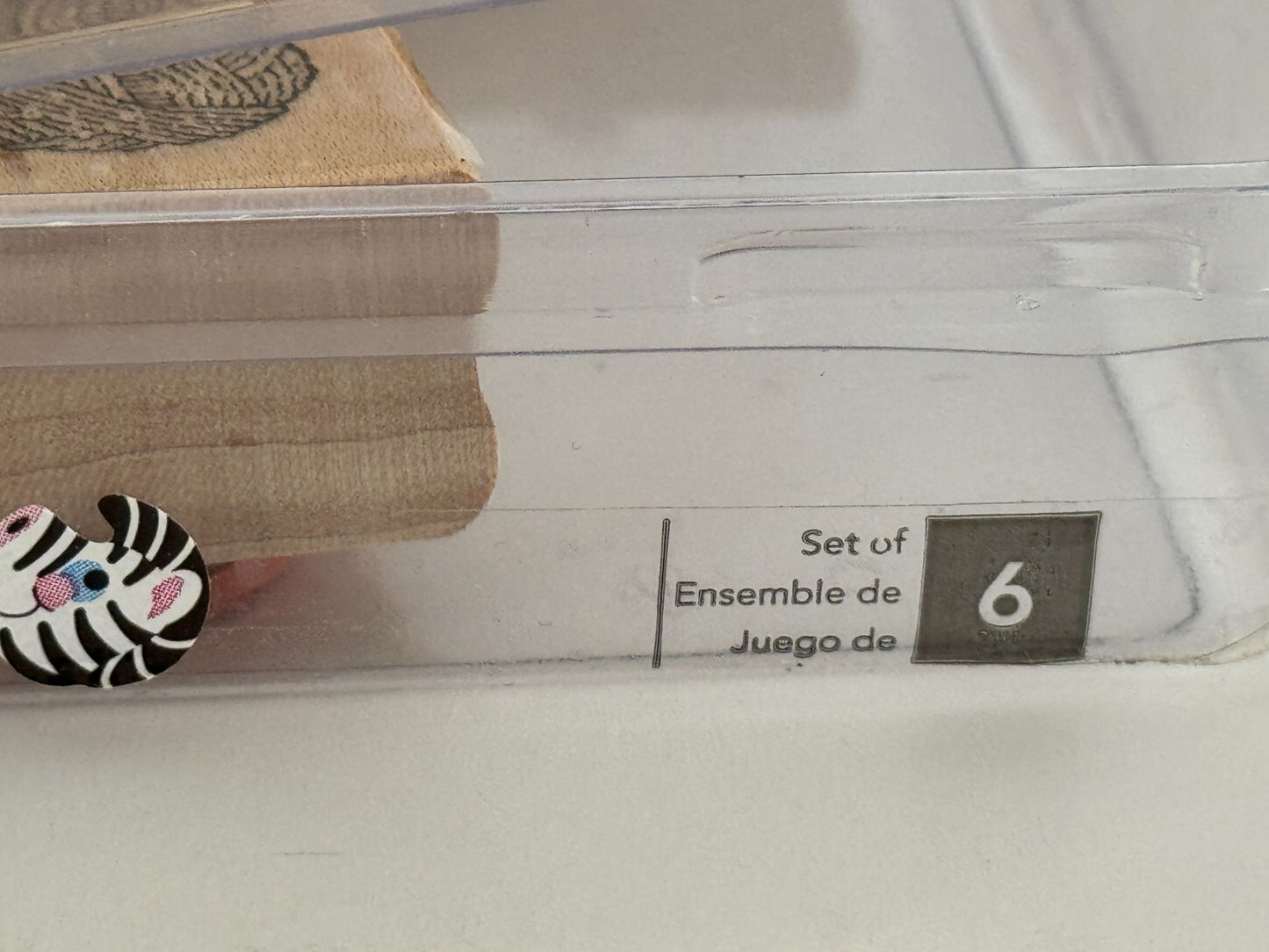 Stampin Up Wood Rubber Stamps Set Cattitude Cat Yarn Fish Bowl Paw Print Funny