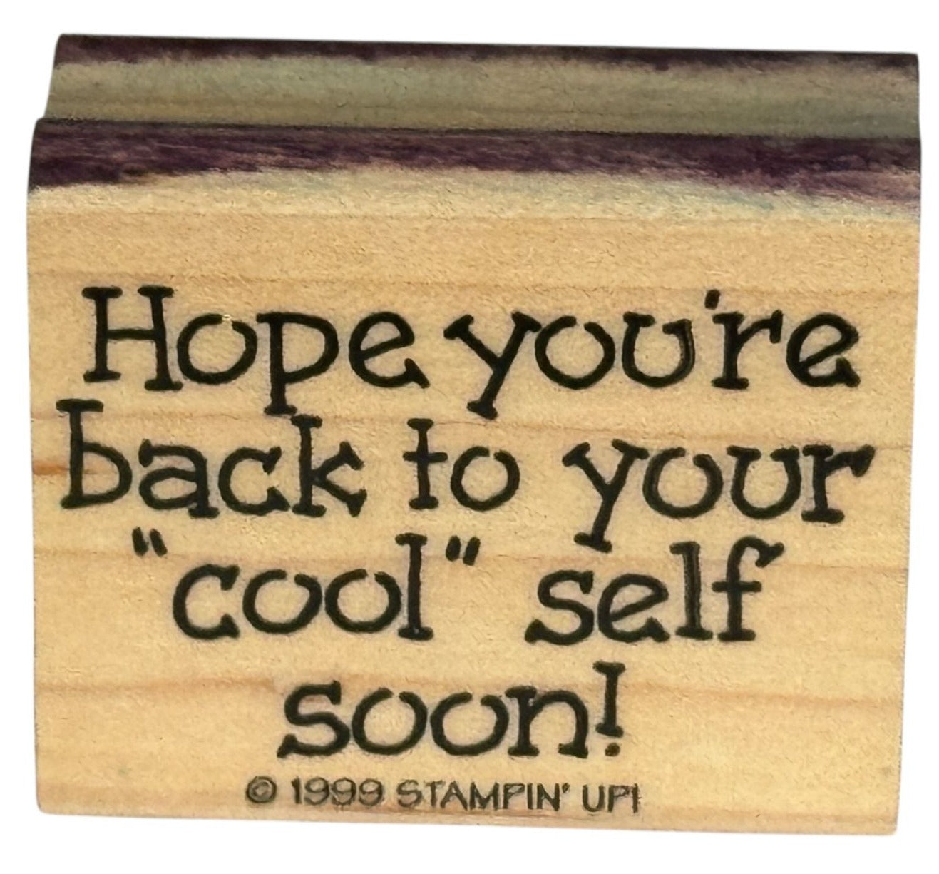 Stampin Up Rubber Stamp Get Well Soon Card Making Words Back to Cool Self Craft