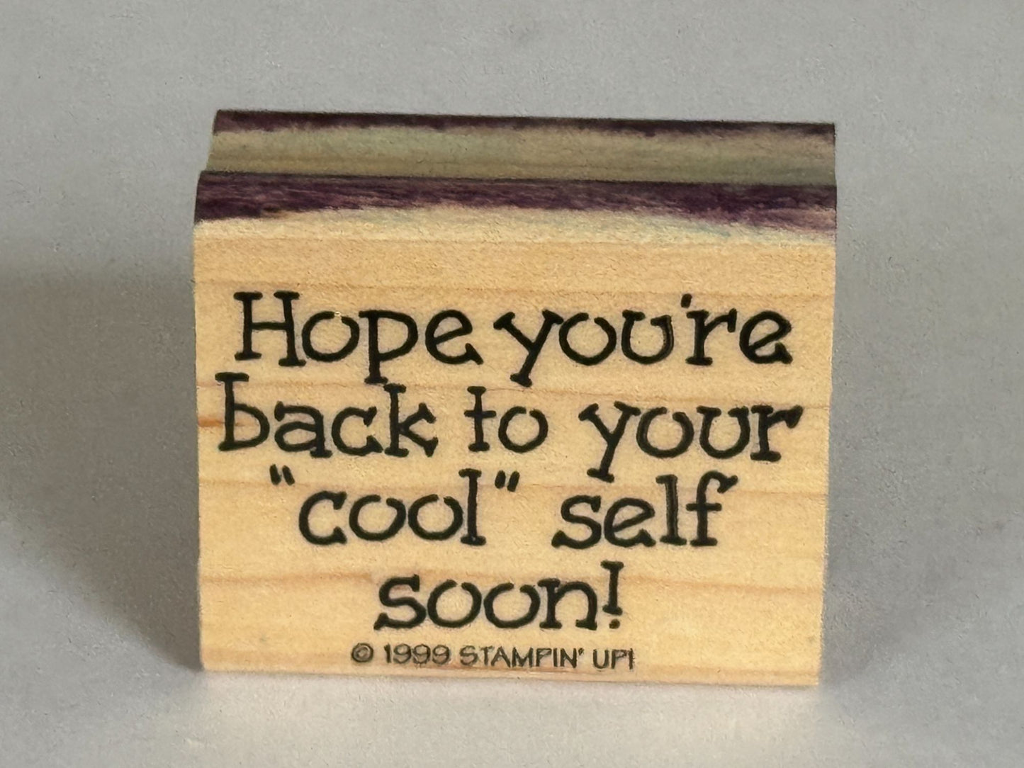 Stampin Up Rubber Stamp Get Well Soon Card Making Words Back to Cool Self Craft