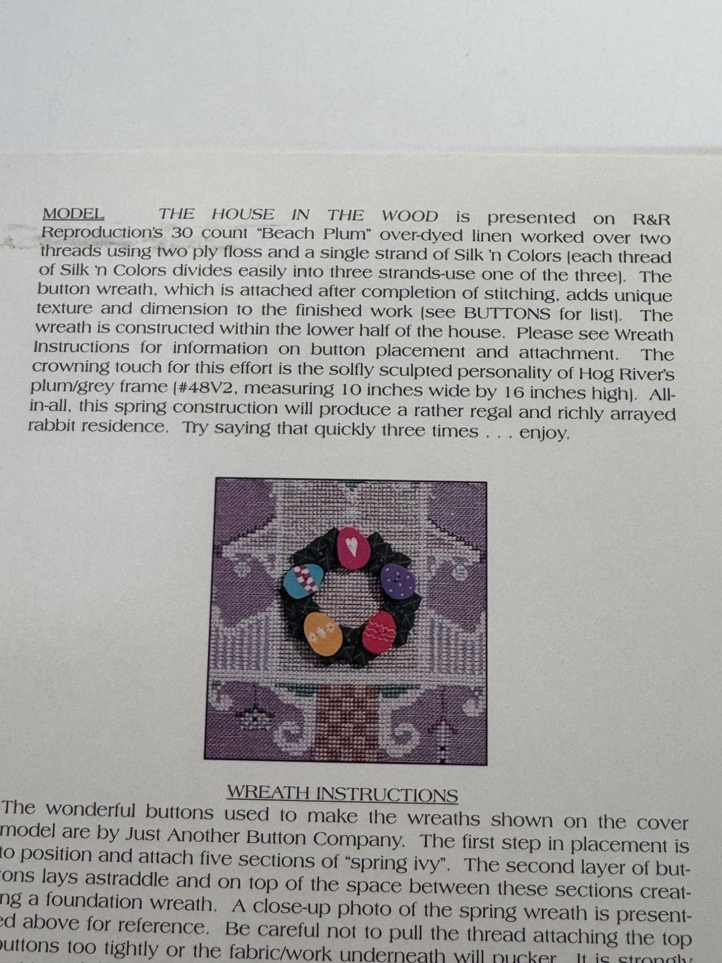 The Cross-Eyed Cricket Collection Cross Stitch Pattern A House In The Wood 195