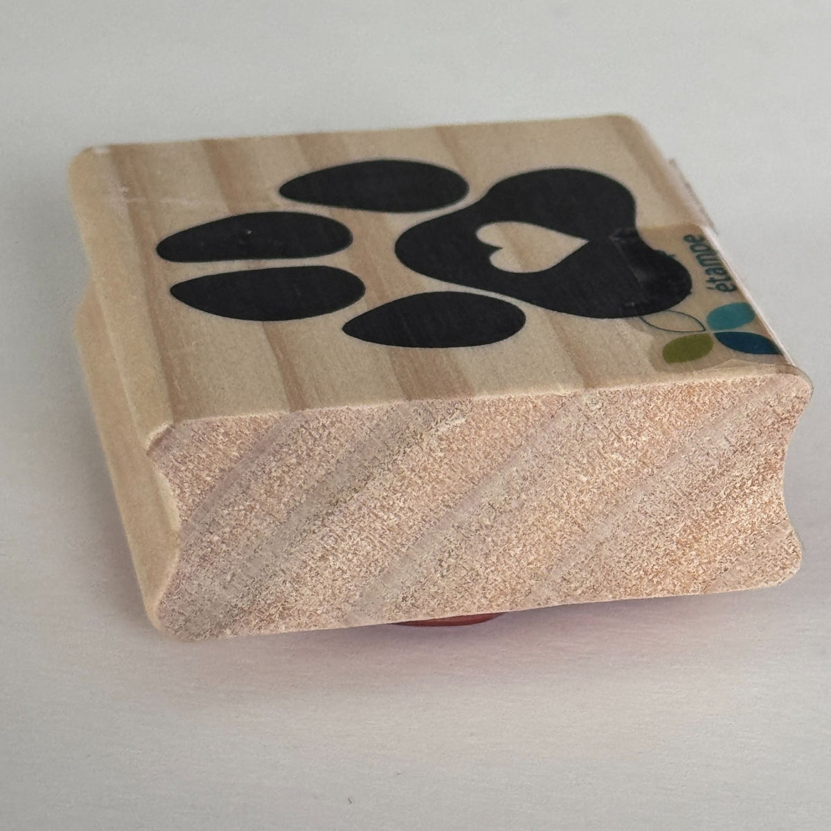 Momenta Rubber Stamp Paw Print Heart Pet Dog Cat Love Animal Card Making Wooden