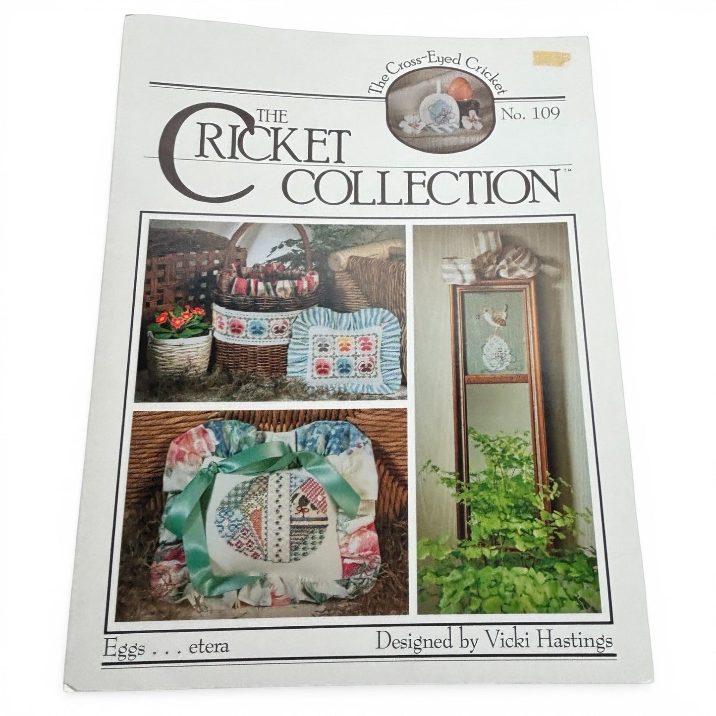 The Cricket Collection Cross Stitch Pattern Easter Eggs Spring Bird Pansy Flower 109