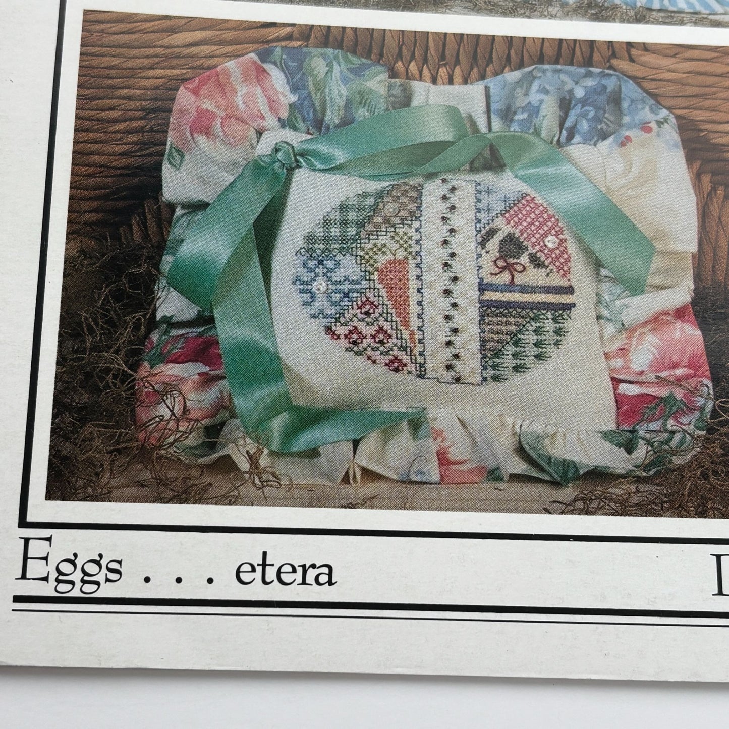 The Cricket Collection Cross Stitch Pattern Easter Eggs Spring Bird Pansy Flower 109
