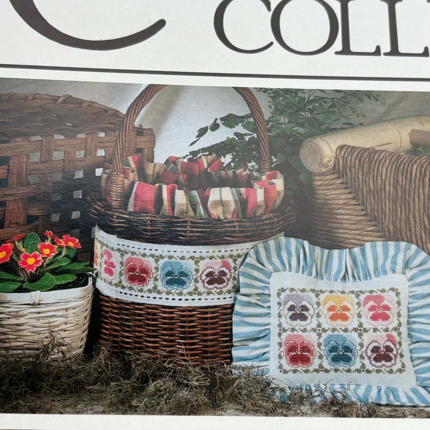 The Cricket Collection Cross Stitch Pattern Easter Eggs Spring Bird Pansy Flower 109