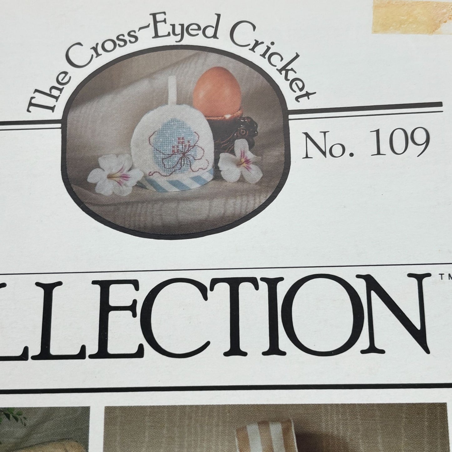 The Cricket Collection Cross Stitch Pattern Easter Eggs Spring Bird Pansy Flower 109