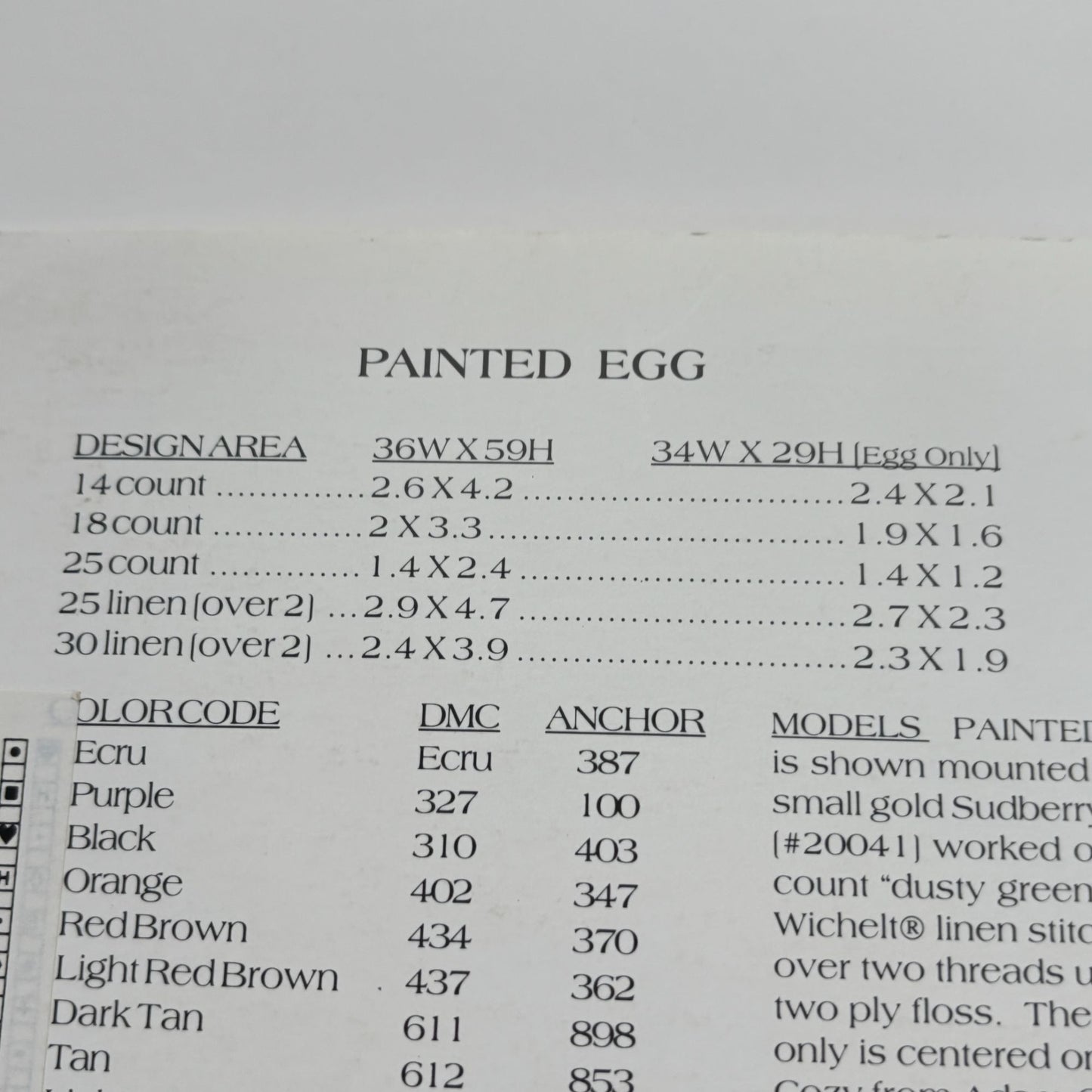 The Cricket Collection Cross Stitch Pattern Easter Eggs Spring Bird Pansy Flower 109