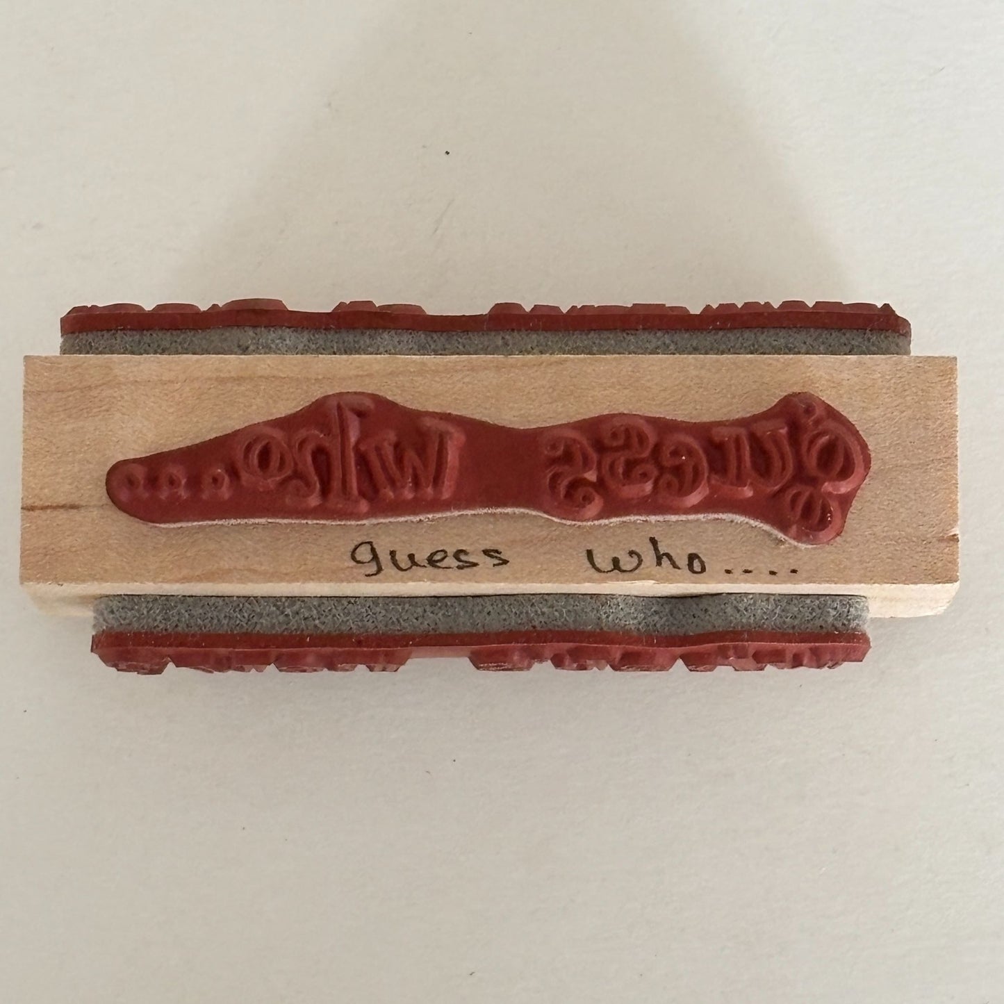 Embossing Arts Rubber Stamp Multi-Sided Sentiments Thinking of You Guess Who Cardmaking Words Friendship
