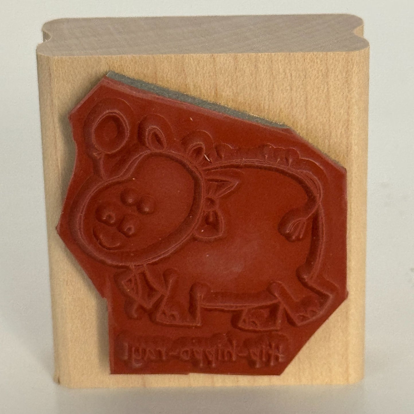 Stampin Up Wood Rubber Stamp Hip Hippo Ray Hurray Pun Card Making Words Funny