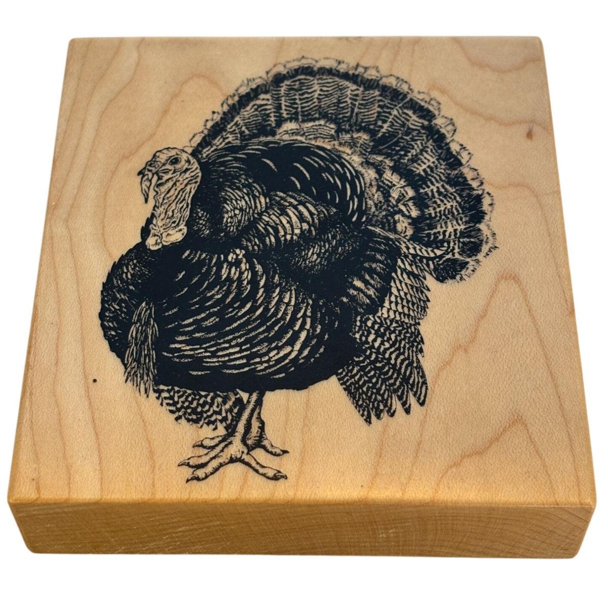 PSX Rubber Stamp Turkey Thanksgiving Animal Fall Harvest K-1961 Wood Mounted Autumn Farm