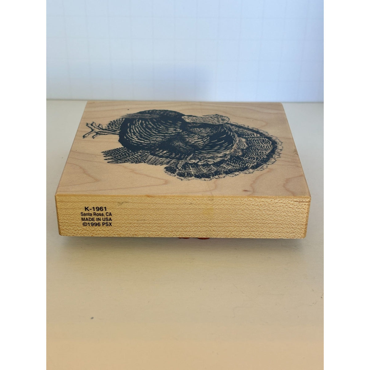PSX Rubber Stamp Turkey Thanksgiving Animal Fall Harvest K-1961 Wood Mounted Autumn Farm
