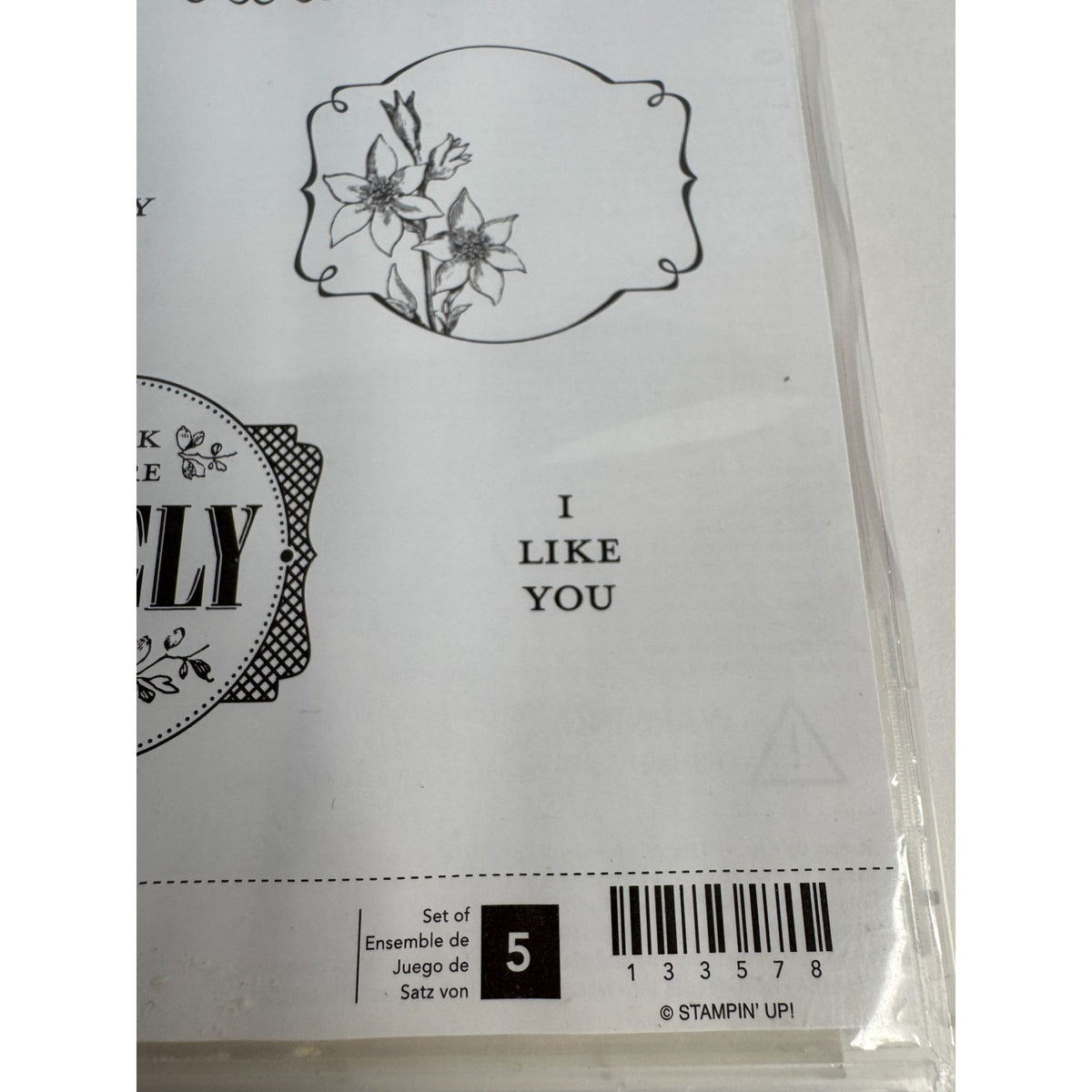 Stampin Up Rubber Stamp Set You're Lovely Gift Tag Friendship Card Making Happy