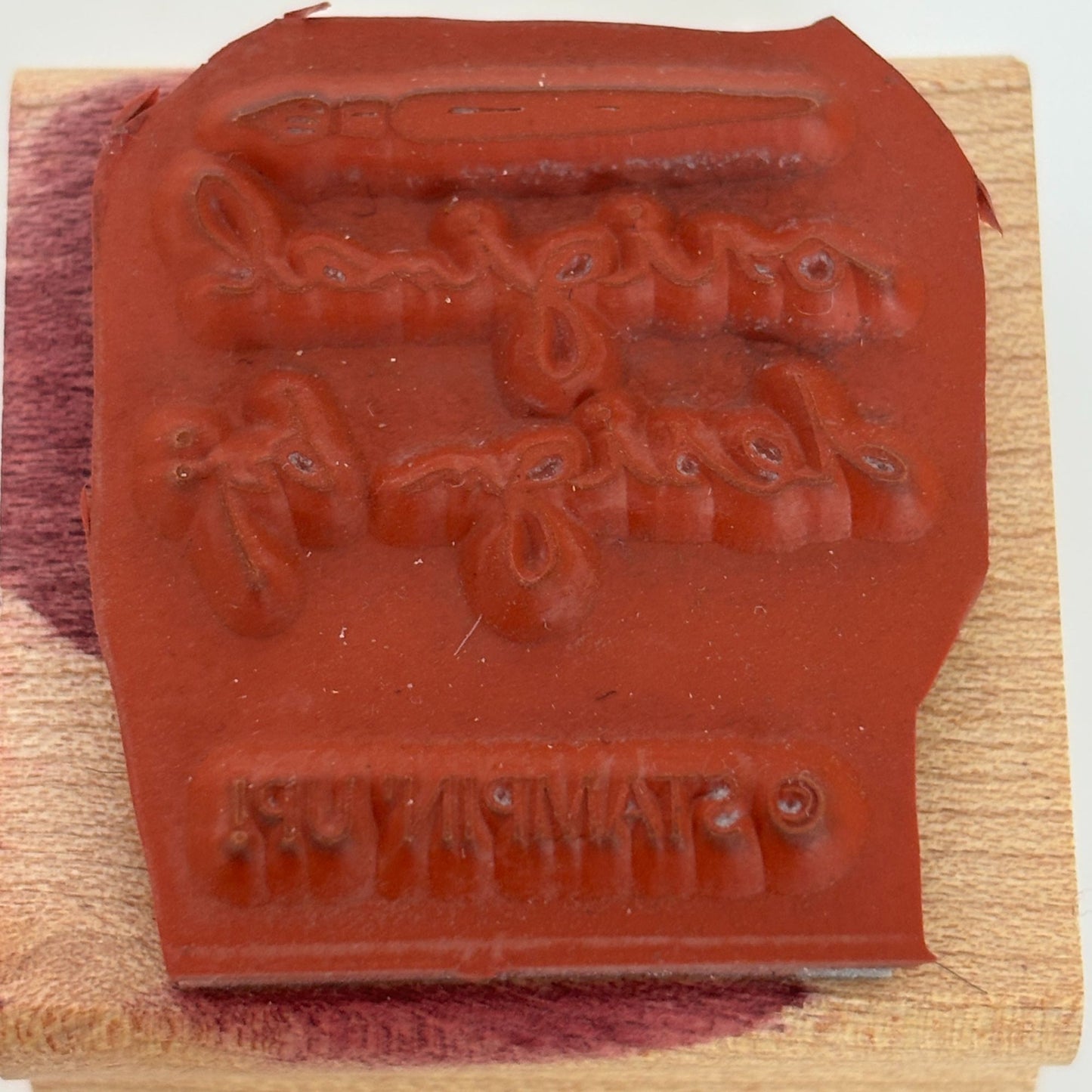 Stampin Up Wood Rubber Stamp Angel Policy Stamp Original Design By Stamping Word