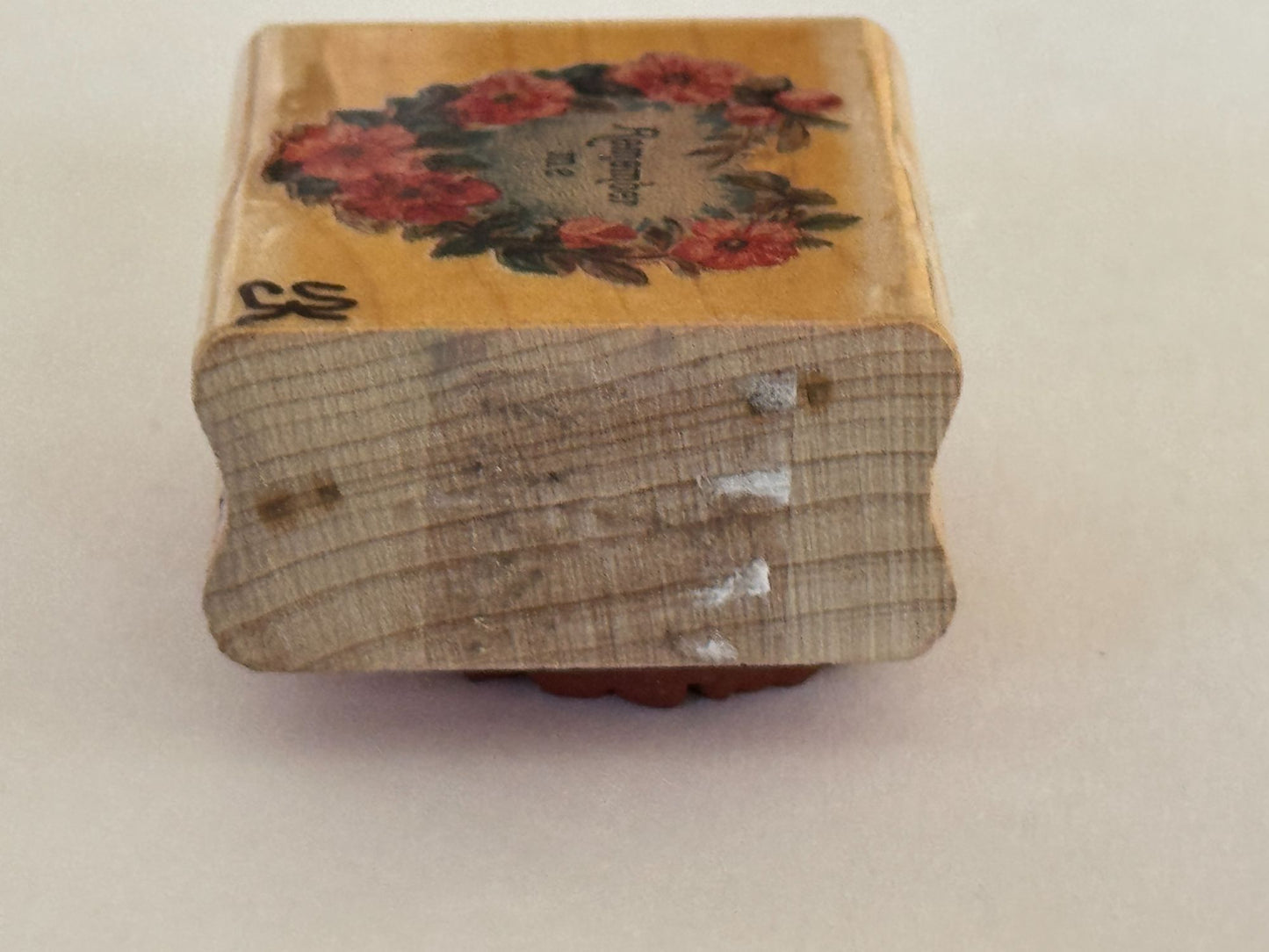 Rubber Stampede Rubber Stamp Remember Me Floral Heart Flowers Rose Cynthia Hart